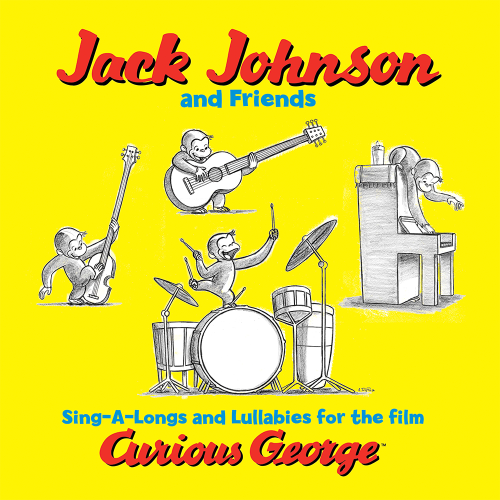 Jack Johnson Curious e レコード Sing-A-Longs and Lullabies for the Film Curious George LP