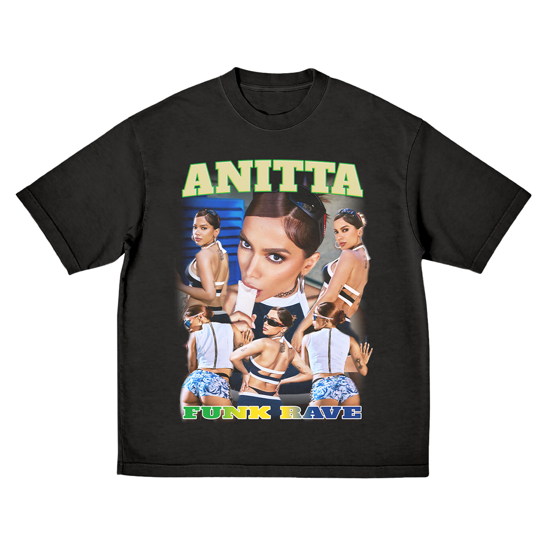 Anitta Funk Rave Collage T-Shirt