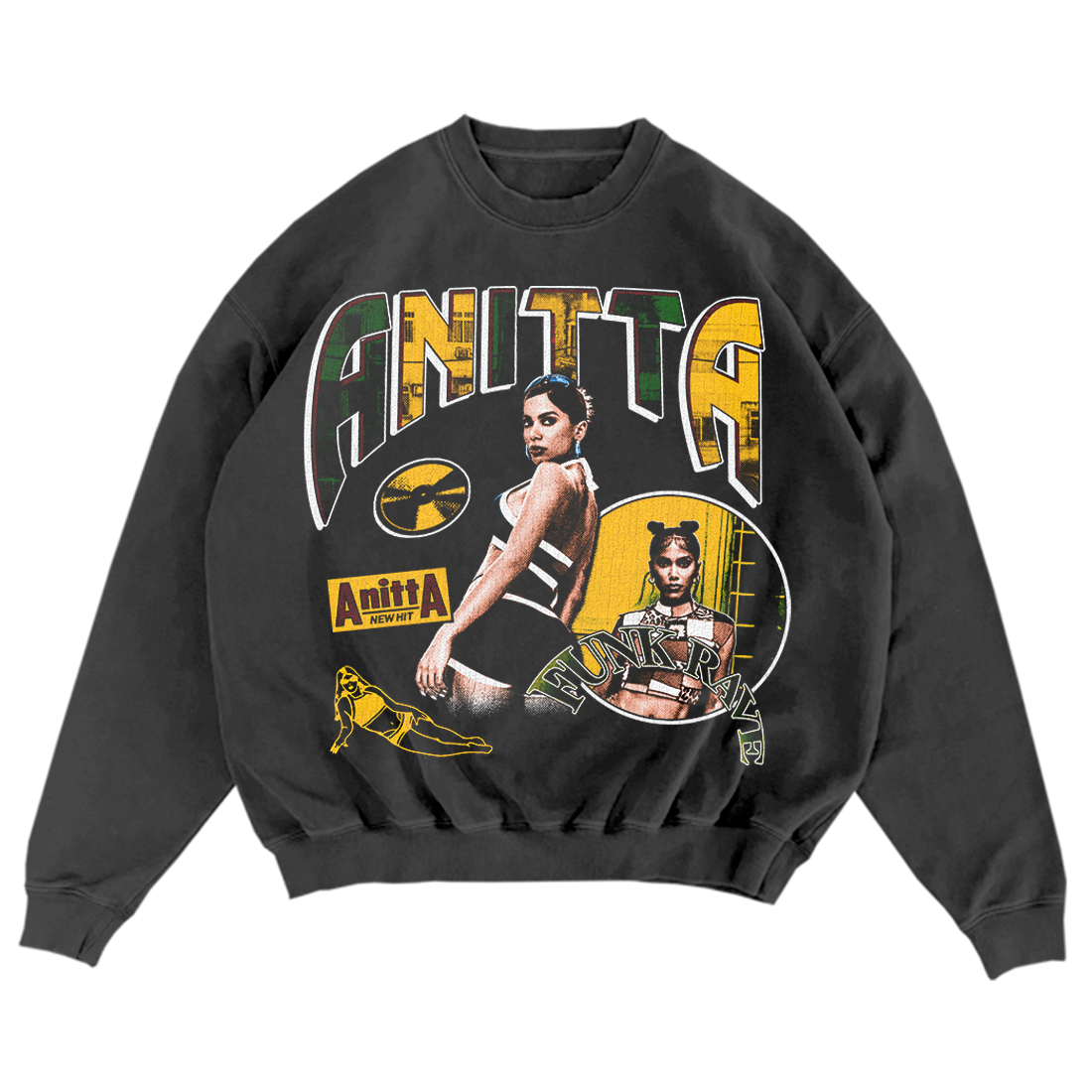 Funk Rave Collage Crew Fleece