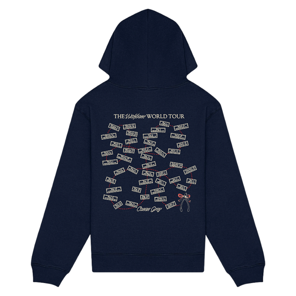 The Wishbone World Tour Navy Hoodie Back