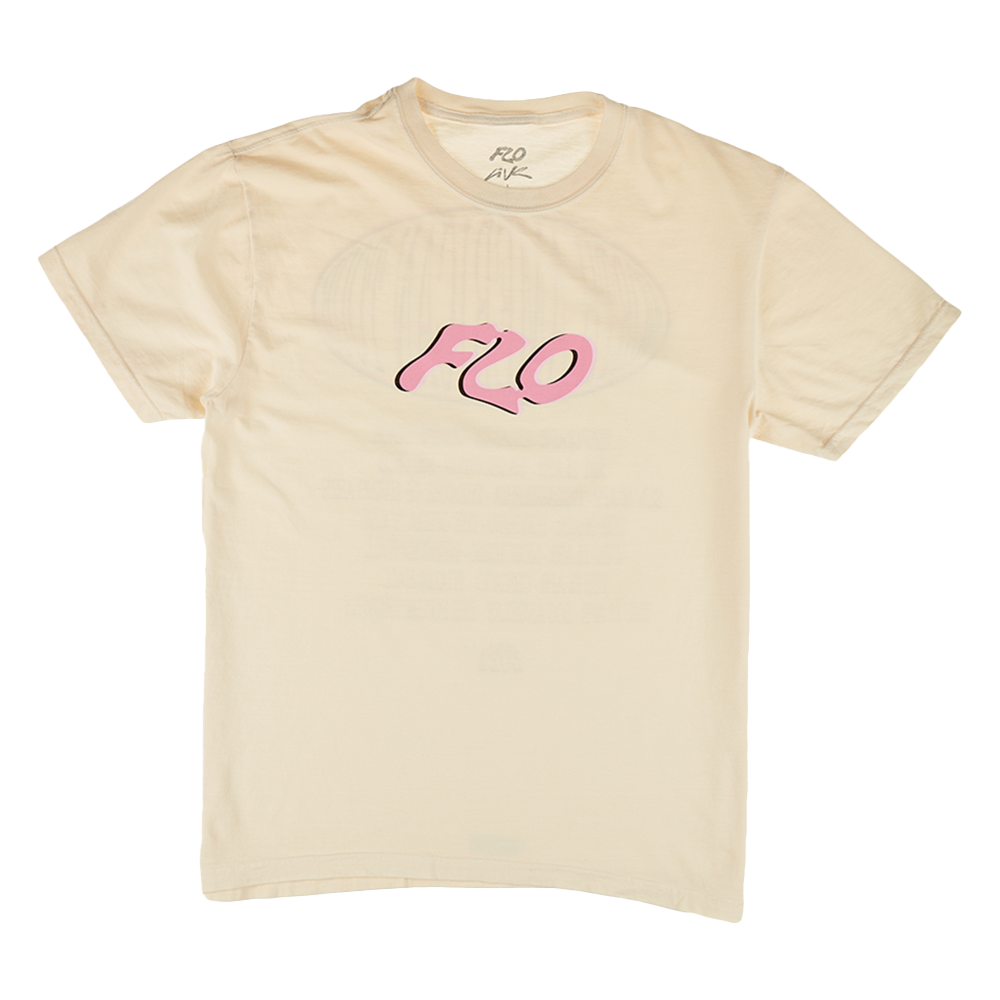 FLO, North America Tour Tee: Off White Front 