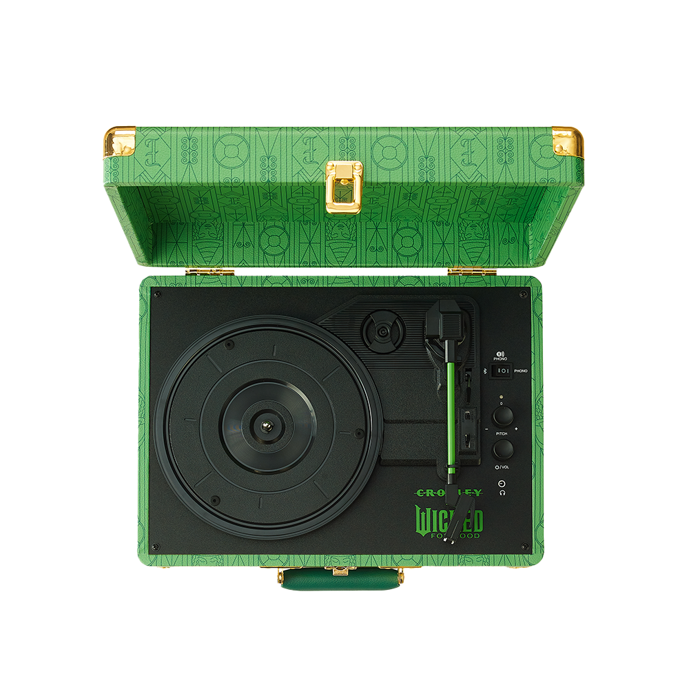 record klapprad Wicked Elphaba Cruiser Record Player In Emerald Green