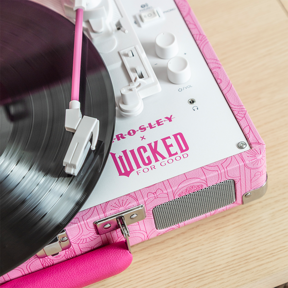 Wicked Glinda Cruiser Record Player In Pink - Republic Records Wicked Glinda Cruiser Record Player In Pink - Republic Records