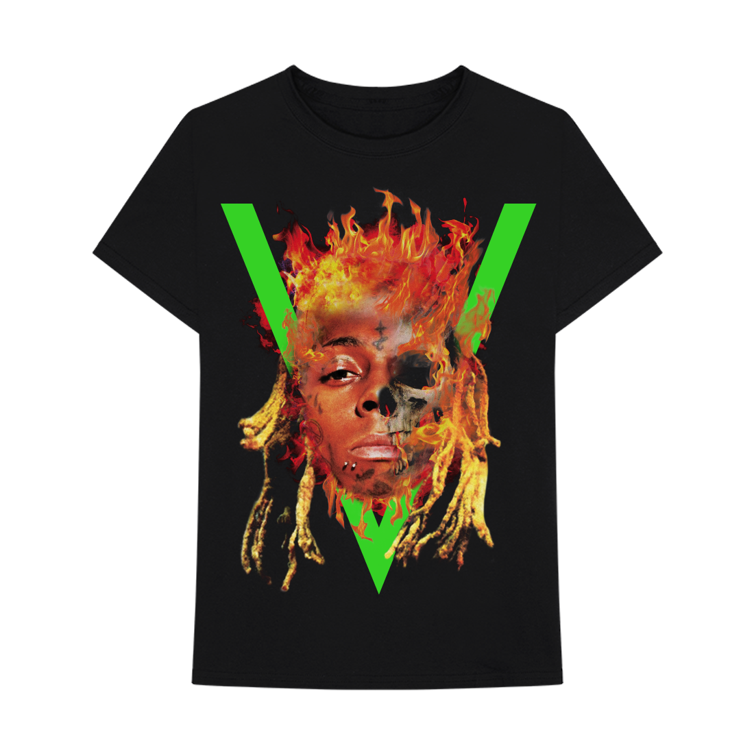 Lil Wayne, FACE FLAMES T-SHIRT Front